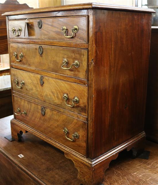 Georgian mahogany night table (converted to a chest of drawers)